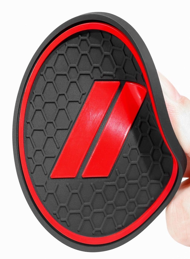 REMOCH Cup Holder Inserts for Dodge Durango Accessories 2021 2022 2023 2024 2025 2026 Center Console Mat Custom Fit Silicone Cup Liners Pads Interior Decoration (5pcs/Set, Red) - Image 5